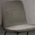 Cadeira de Jantar com Assento em Tecido e Estrutura Metálica - Aisha Viadurini