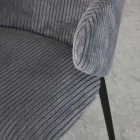 Cadeira de Jantar com Estrutura Metálica e Assento de Veludo - Ridni Viadurini