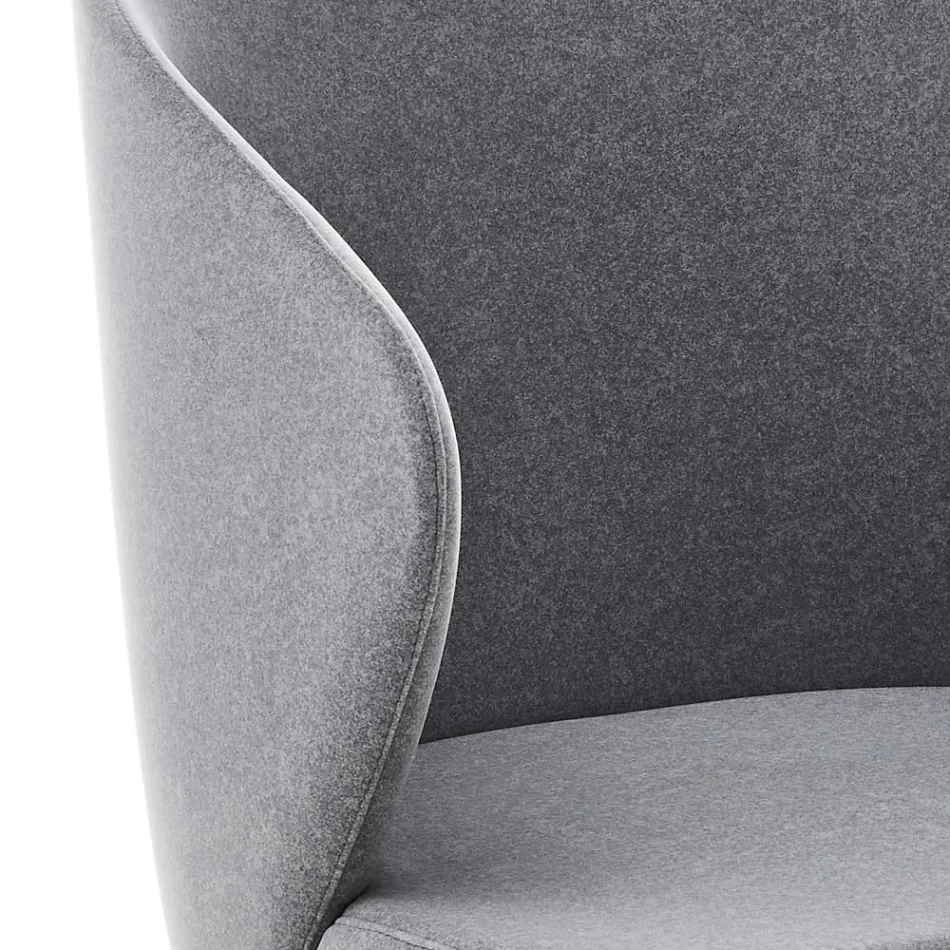 Cadeira de jantar com estrutura de metal e assento de veludo Made in Italy - Rodino Viadurini