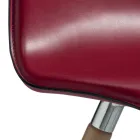 Cadeira de Jantar em Couro Regenerado com Pernas de Madeira Made in Italy - Luke Viadurini