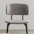 Cadeira de jantar em metal e veludo resistente a manchas, 2 peças - Valnerina Viadurini