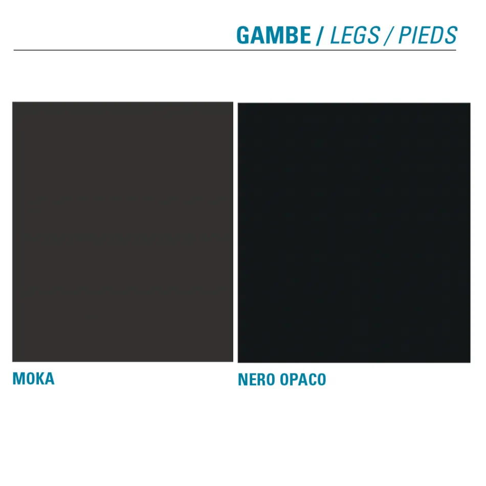 Cadeira de jantar de metal revestida em microfibra fabricada na Itália - Suzanne Viadurini