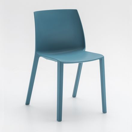 Cadeira de jantar em polipropileno colorido Made in Italy, 4 peças - Guenda Viadurini