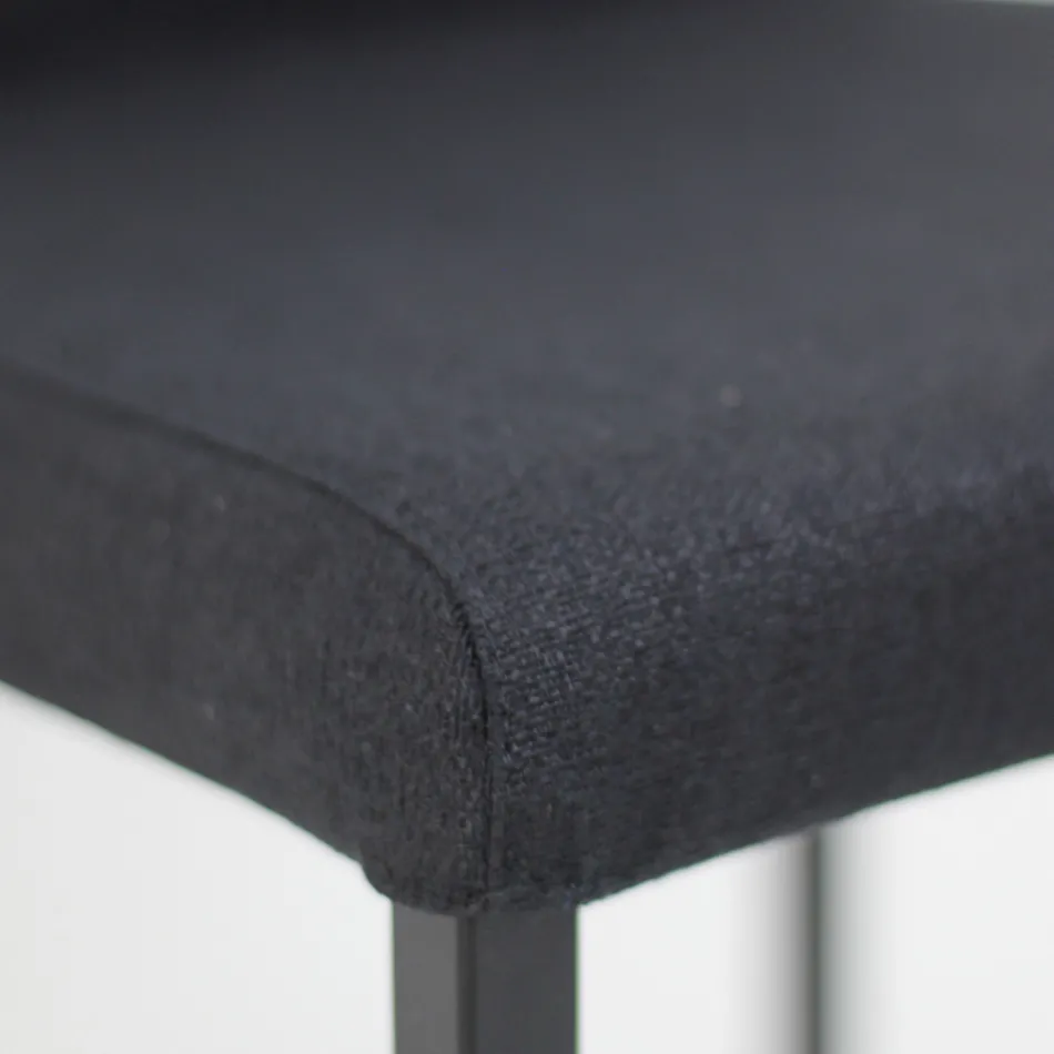 Cadeira de jantar de tecido com encosto alto fabricada na Itália - Orietta Viadurini