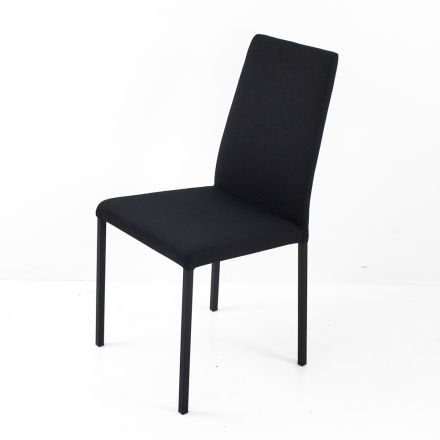 Cadeira de jantar de tecido com encosto alto fabricada na Itália - Orietta Viadurini