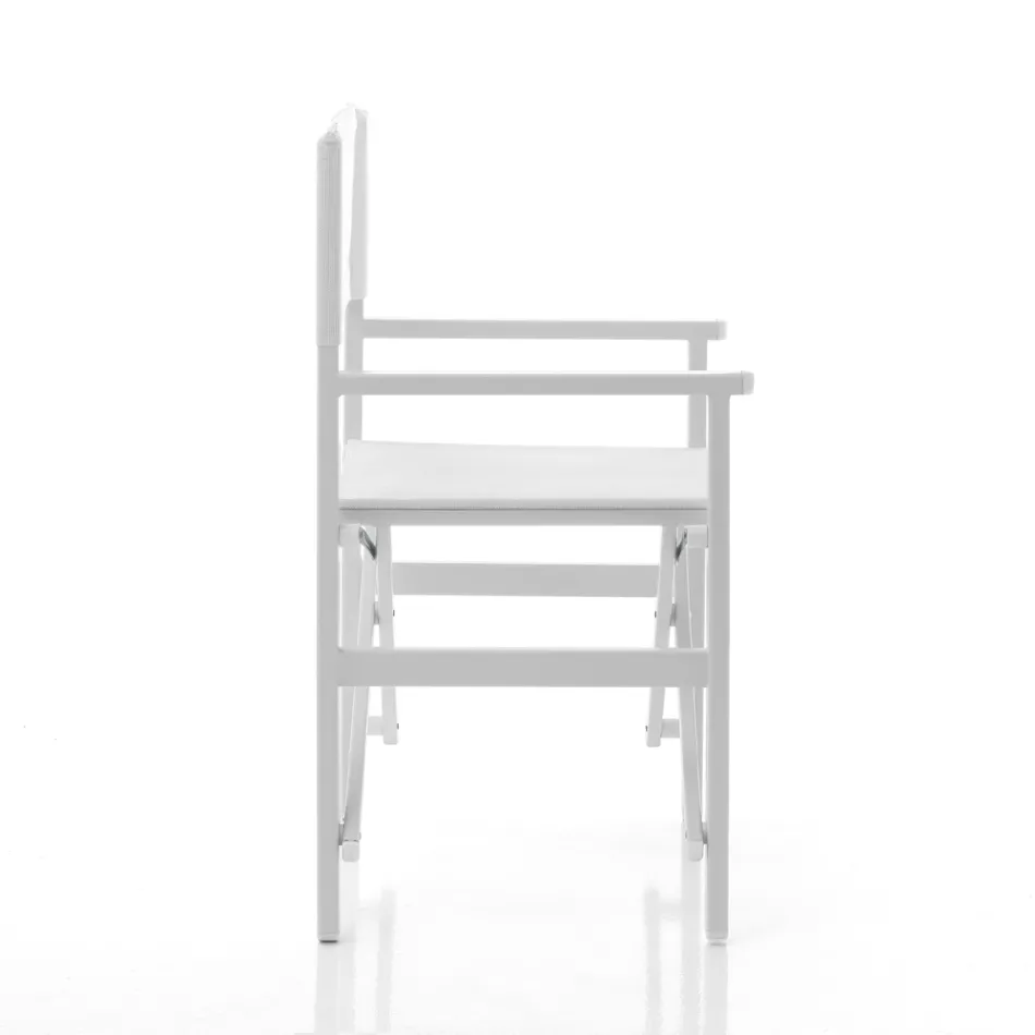 Cadeira Dobrável de Diretor em Alumínio e Textileno - Fluoro Viadurini