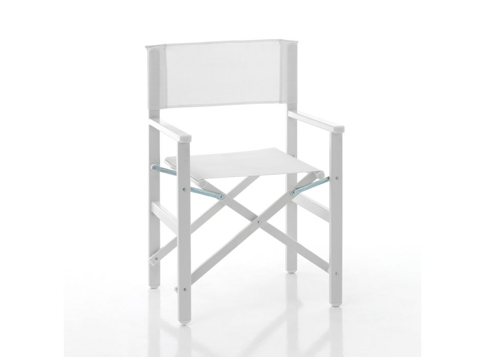Cadeira Dobrável de Diretor em Alumínio e Textileno - Fluoro Viadurini