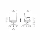 Cadeira ergonômica giratória para escritório com rodas e apoios de braço - Gimiglia Viadurini