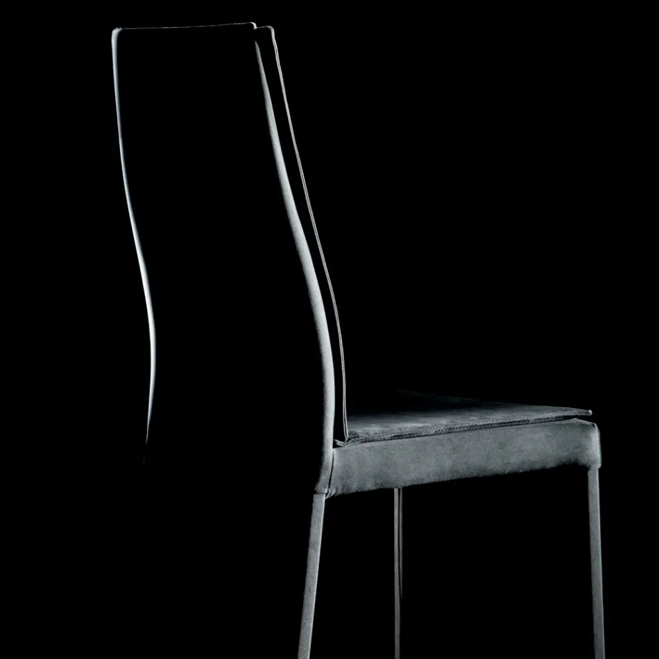 Cadeira de sala totalmente estofada fabricada na Itália - Aosta Viadurini