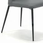 Cadeira de sala com pernas de aço ou madeira fabricada na Itália - Florença Viadurini