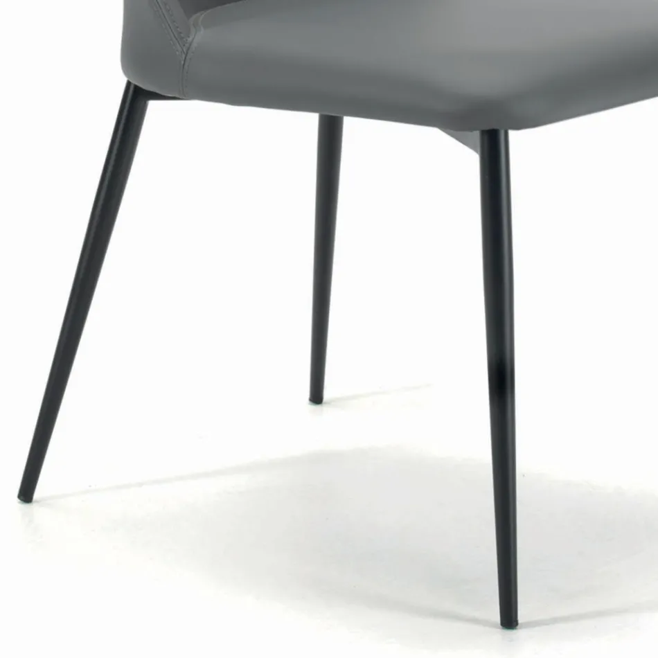 Cadeira de sala com pernas de aço ou madeira fabricada na Itália - Florença Viadurini