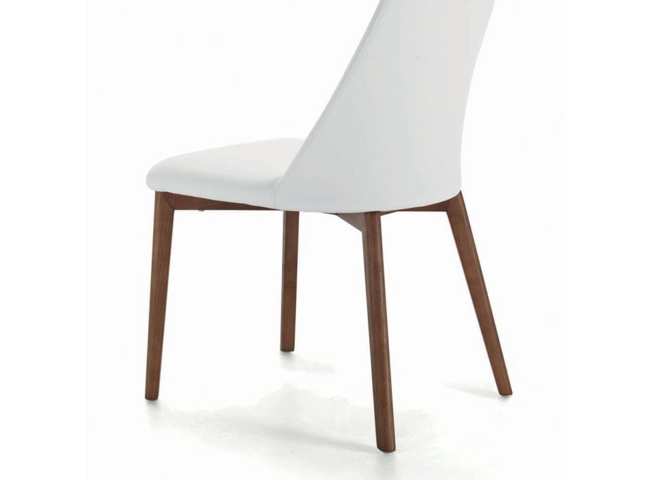 Cadeira de sala com pernas de aço ou madeira fabricada na Itália - Florença Viadurini