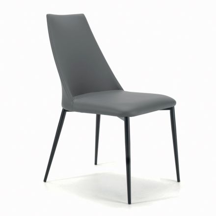 Cadeira de sala com pernas de aço ou madeira fabricada na Itália - Florença Viadurini