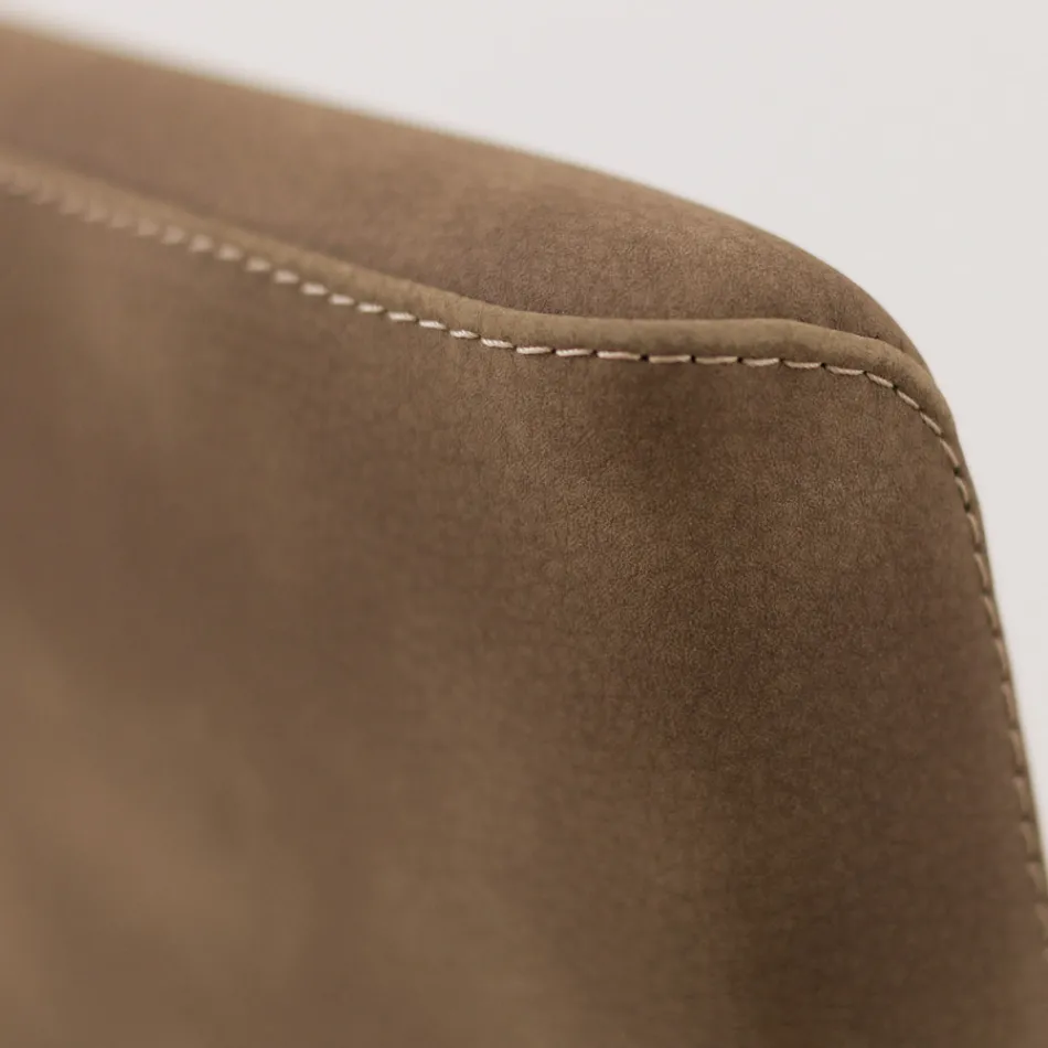 Cadeira de sala de estar com encosto alto em couro sintético fabricado na Itália - Orietta Viadurini