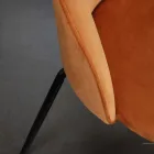 Cadeira de Sala com Assento e Pernas em Diferentes Acabamentos - Chandra Viadurini