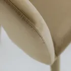 Cadeira de sala com assento em veludo com acabamento em corda Made in Italy - Savignano Viadurini