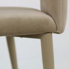 Cadeira de sala com assento em veludo com acabamento em corda Made in Italy - Savignano Viadurini