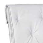 Cadeira de sala de estar com estrutura e assento em couro sintético fabricado na Itália - Grogu Viadurini