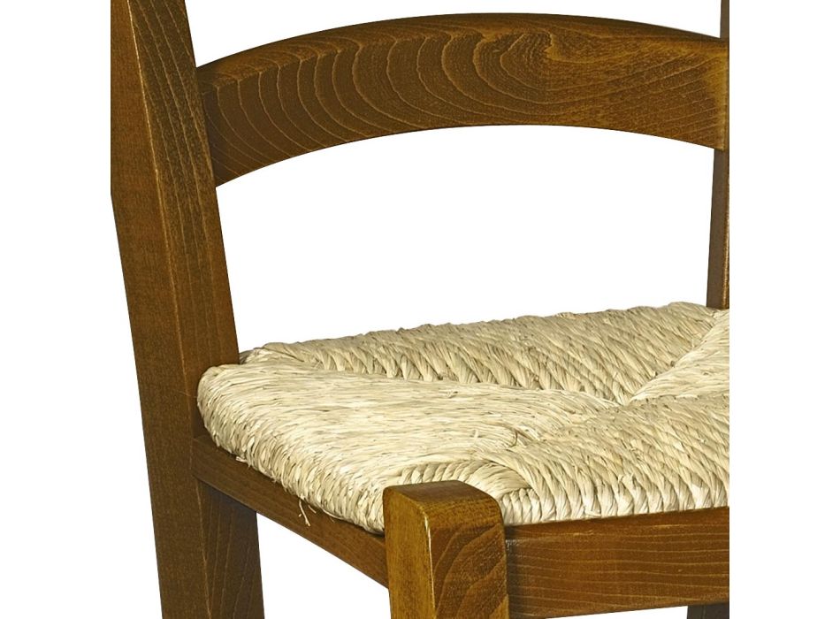 Cadeira de Sala com Estrutura em Carvalho Made in Italy - Marca Viadurini
