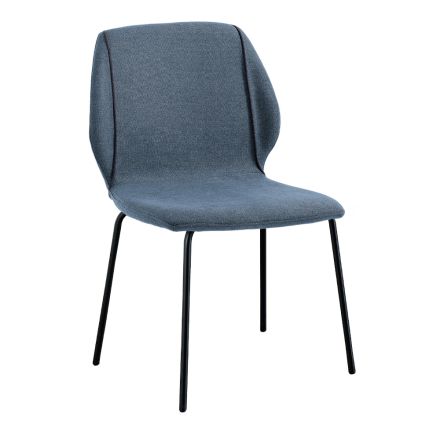 Cadeira de sala de estar elegante e moderna em tecido com borda - Scarat Viadurini