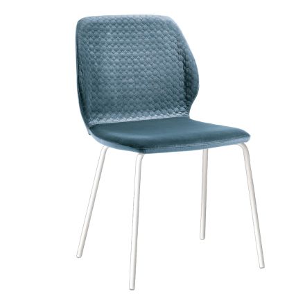 Cadeira de sala de estar elegante e moderna em veludo colorido - Scarat Viadurini