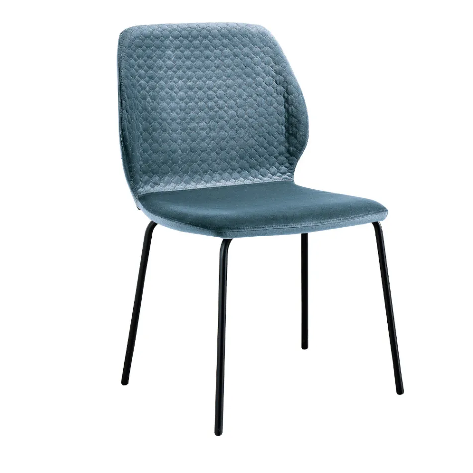 Cadeira de sala de estar elegante e moderna em veludo colorido - Scarat Viadurini