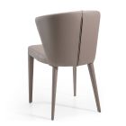 Cadeira de sala em couro ecológico Ghiro e aço fabricado na Itália - Cerbiatto Viadurini