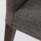 Cadeira de sala de estar em madeira de freixo manchada e tecido fabricado na Itália - Aspecto Viadurini