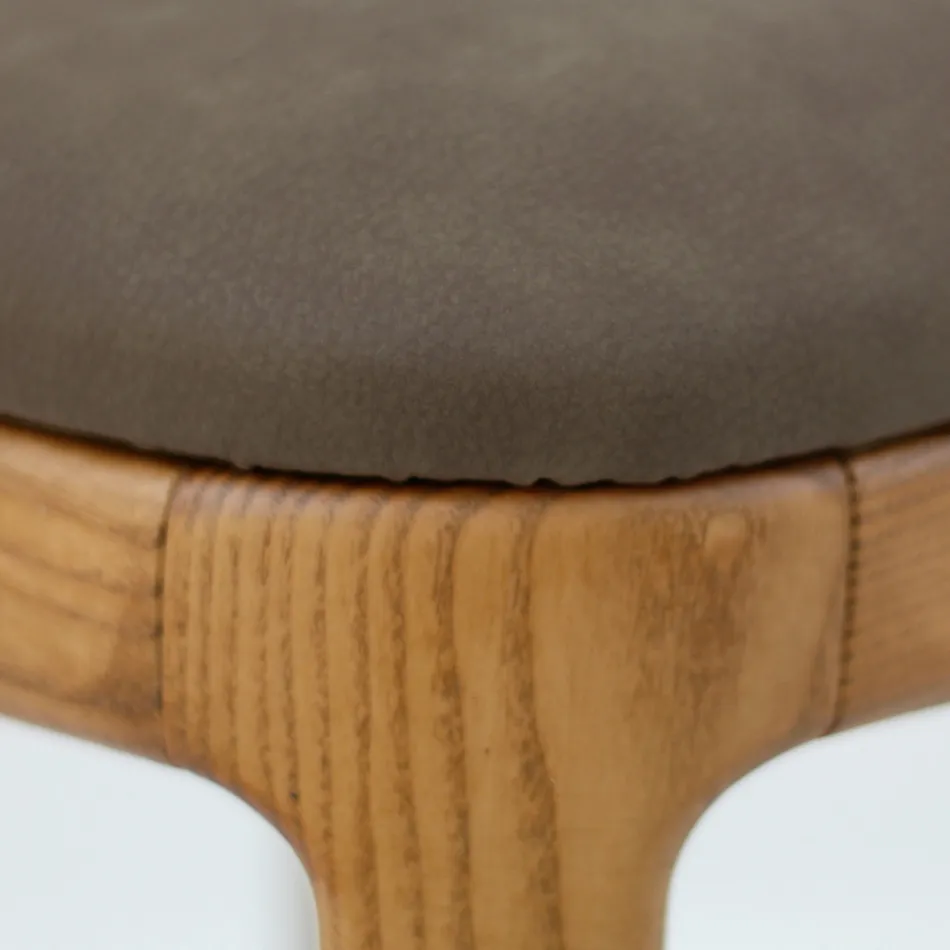 Cadeira de sala de estar em madeira de freixo manchada feita na Itália - Lyanne Viadurini