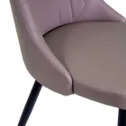 Cadeira de sala de estar em metal e couro ecológico de diferentes acabamentos - Onde Viadurini