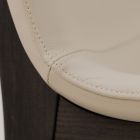 Cadeira de sala de estar em couro cor gelo fabricado na Itália - Betsy Viadurini