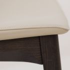 Cadeira de sala de estar em couro cor gelo fabricado na Itália - Betsy Viadurini