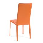 Cadeira de sala em couro regenerado laranja fabricado na Itália - Ride Viadurini