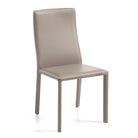 Cadeira de sala em couro regenerado Ghiro Made in Italy - Jardim Viadurini