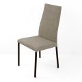 Cadeira de sala de estar de couro sintético com pernas laqueadas fabricada na Itália - Roslin