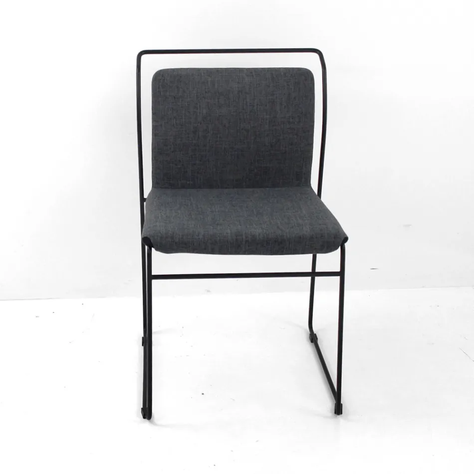 Cadeira de Sala de Estar em Tecido e Laqueado Made in Italy - Uralia Viadurini