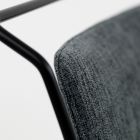 Cadeira de Sala de Estar em Tecido e Laqueado Made in Italy - Uralia Viadurini