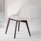 Cadeira de sala em tecido e madeira moderna feita na Itália, Oriella Viadurini