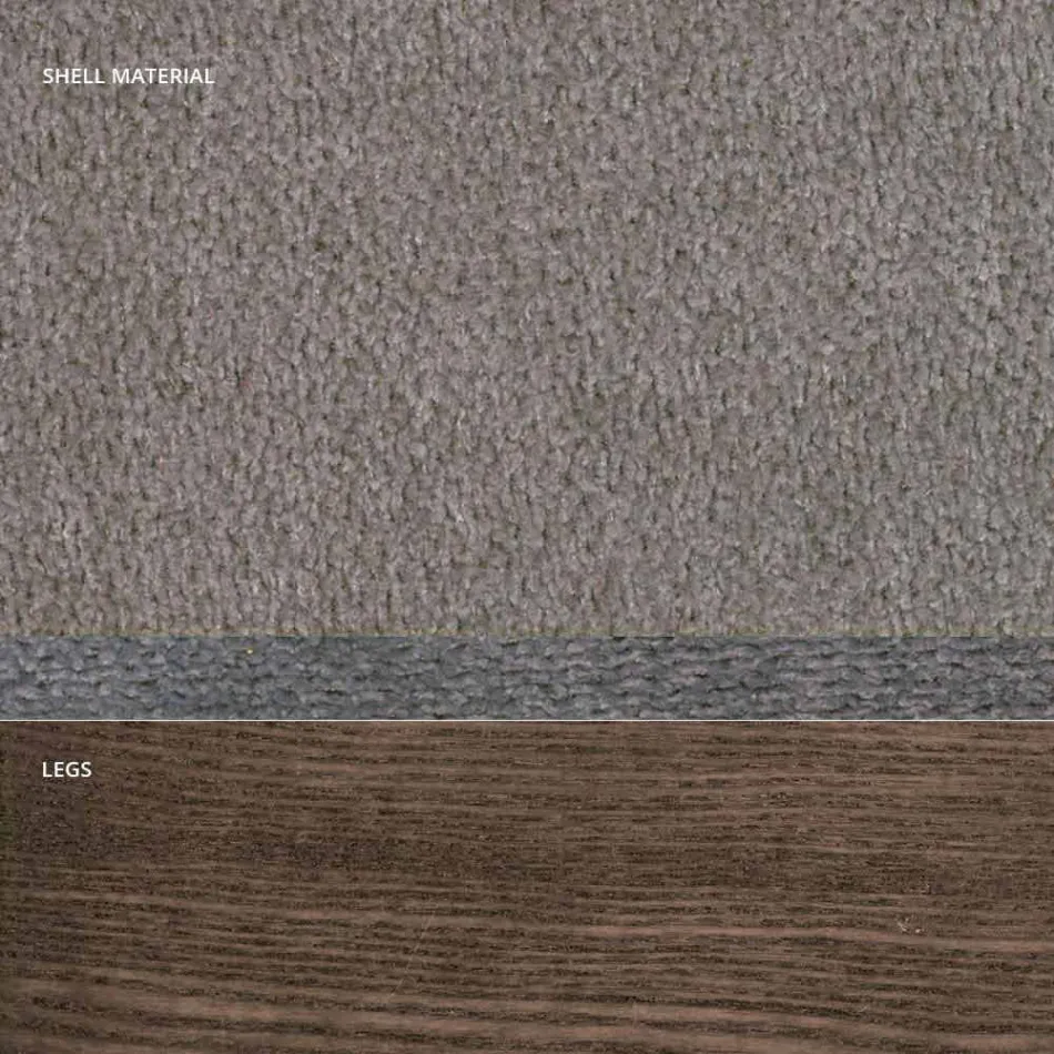 Cadeira de sala em tecido e madeira moderna feita na Itália, Oriella Viadurini