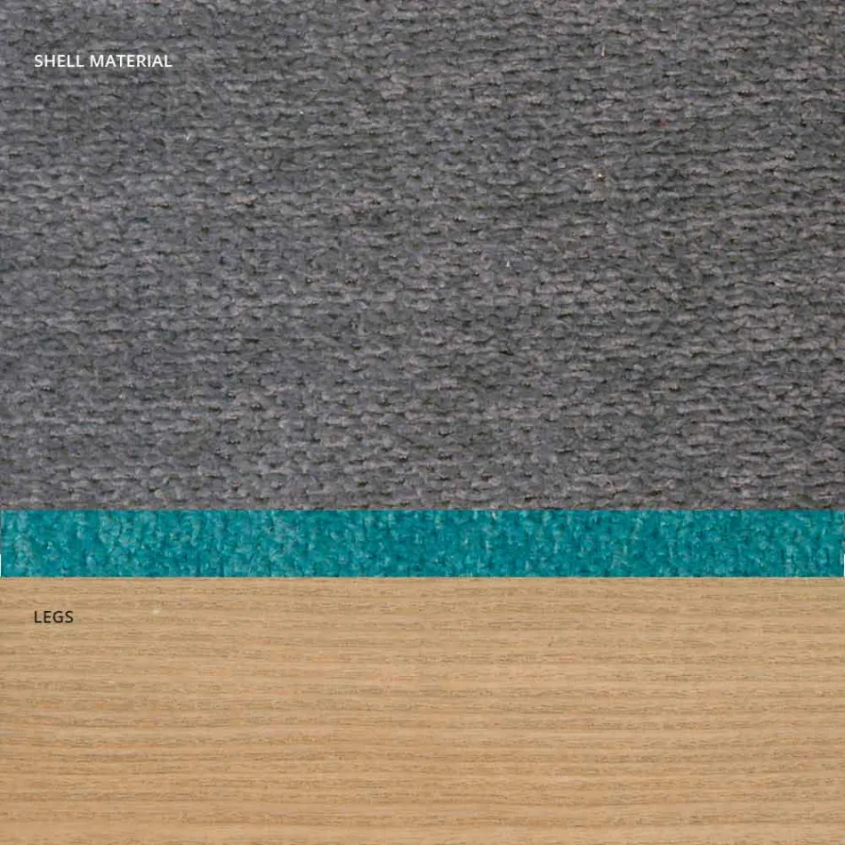 Cadeira de sala em tecido e madeira moderna feita na Itália, Oriella Viadurini