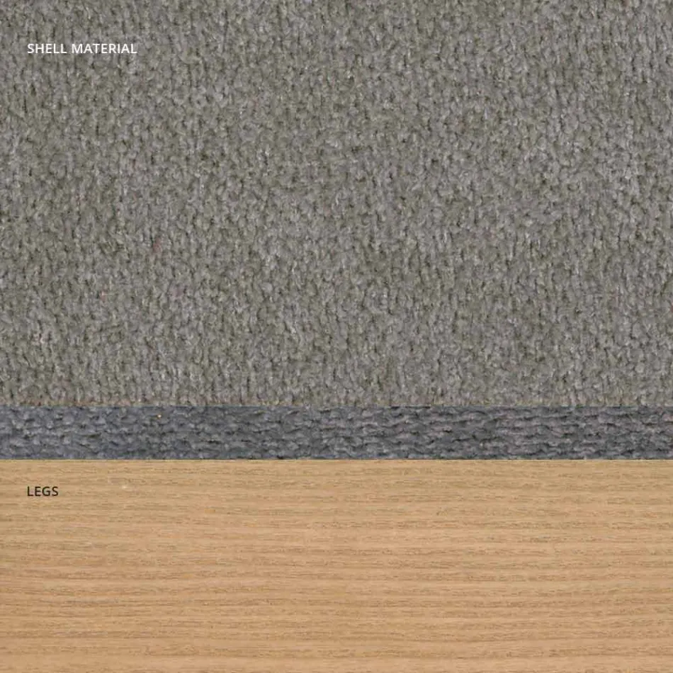 Cadeira de sala em tecido e madeira moderna feita na Itália, Oriella Viadurini