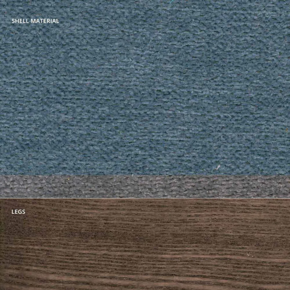 Cadeira de sala em tecido e madeira moderna feita na Itália, Oriella Viadurini