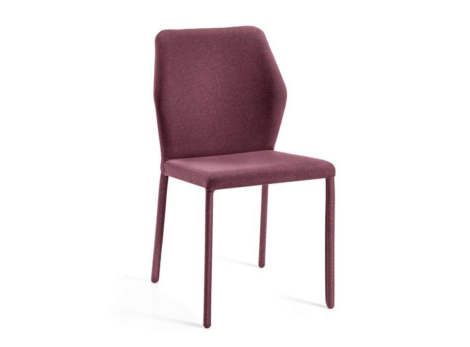 Cadeira de Sala em Tecido Vinaccia Fabricado na Itália - Fiocco Viadurini