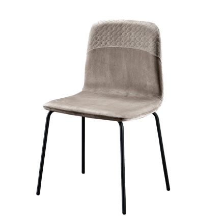 Cadeira de Sala em Veludo Colorido Design Moderno e Elegante - Bizet Viadurini
