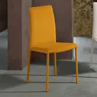 Cadeira de sala totalmente estofada em tecido Made in Italy - Lorelai Viadurini