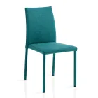 Cadeira de sala totalmente estofada em tecido Made in Italy - Rosetta Viadurini