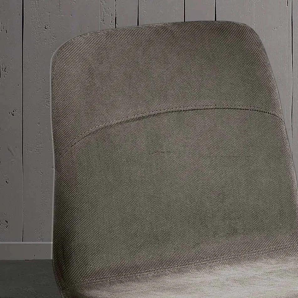 Cadeira moderna para sala de estar em tecido e metal fabricada na Itália, Egito Viadurini