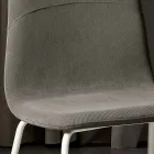 Cadeira moderna para sala de estar em tecido e metal fabricada na Itália, Egito Viadurini