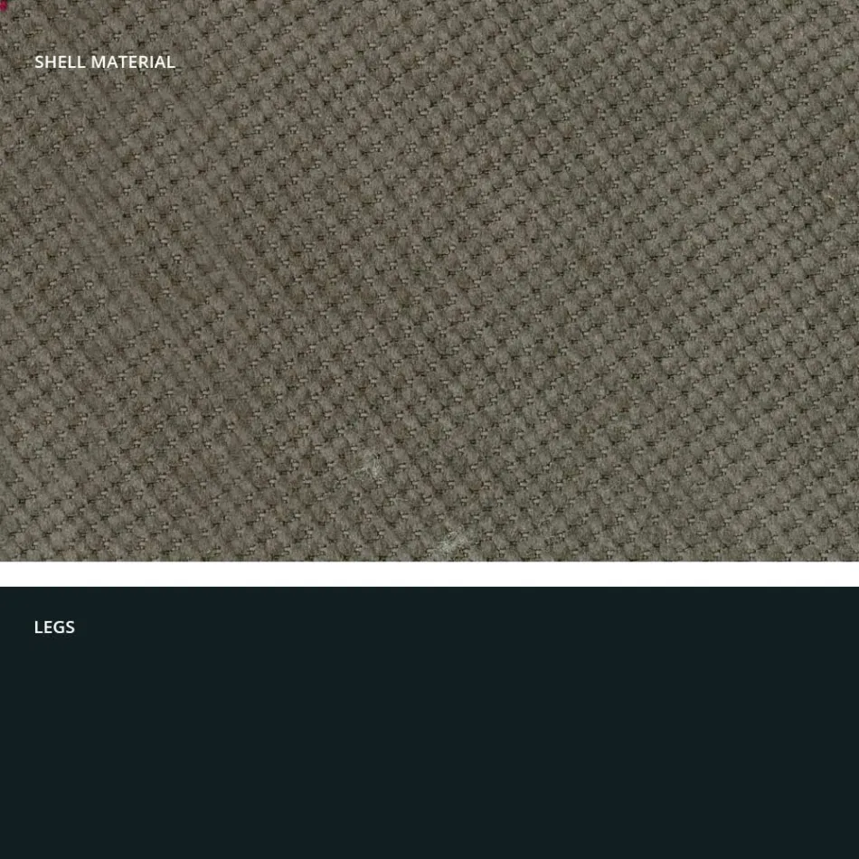 Cadeira moderna para sala de estar em tecido e metal fabricada na Itália, Egito Viadurini