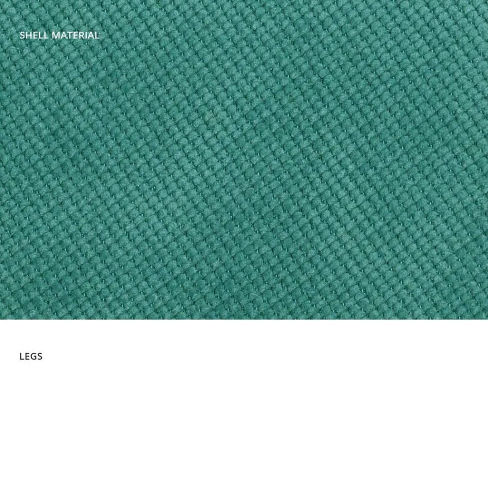 Cadeira moderna para sala de estar em tecido e metal fabricada na Itália, Egito Viadurini